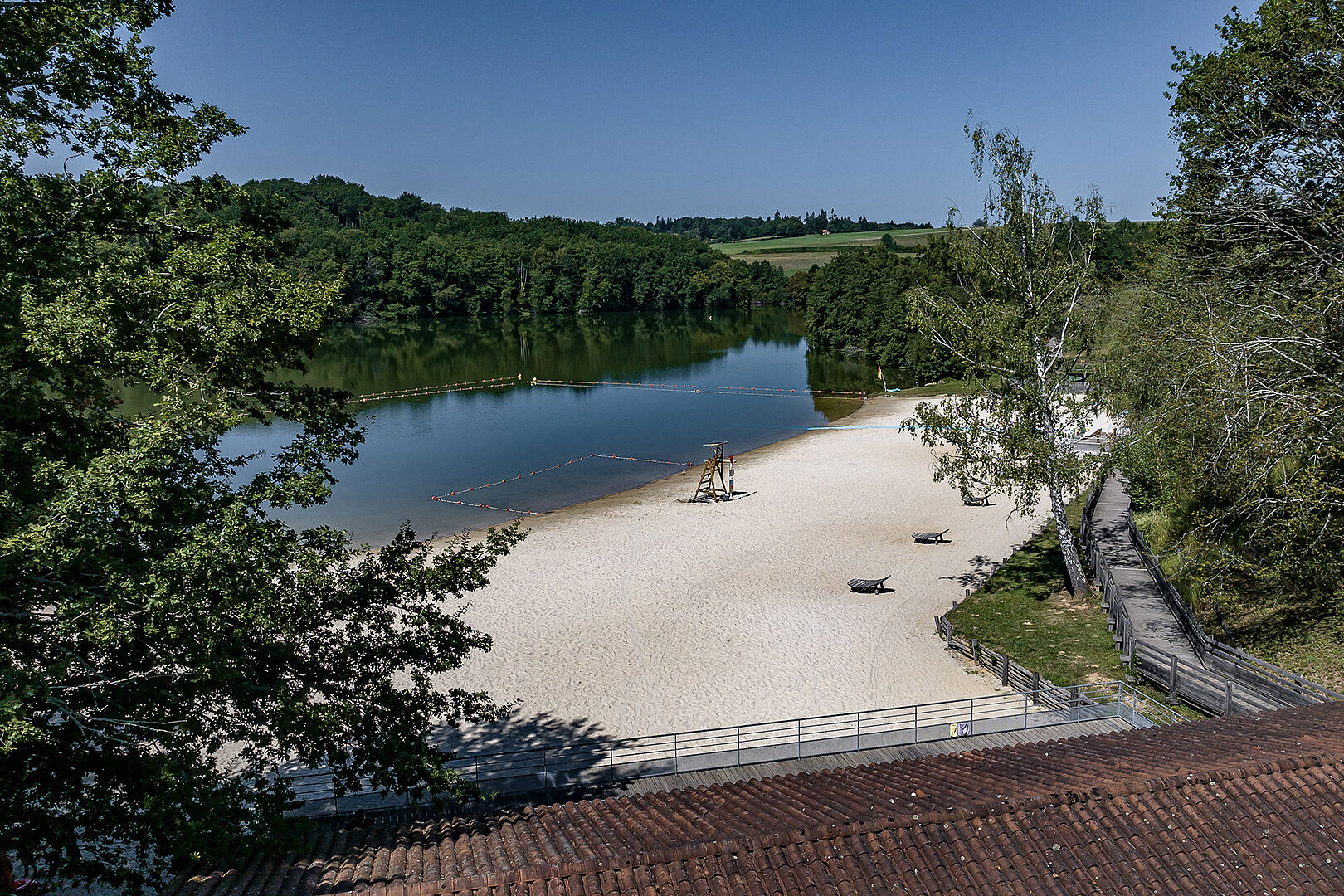 Plage de la base de loisirs de Rouffiac