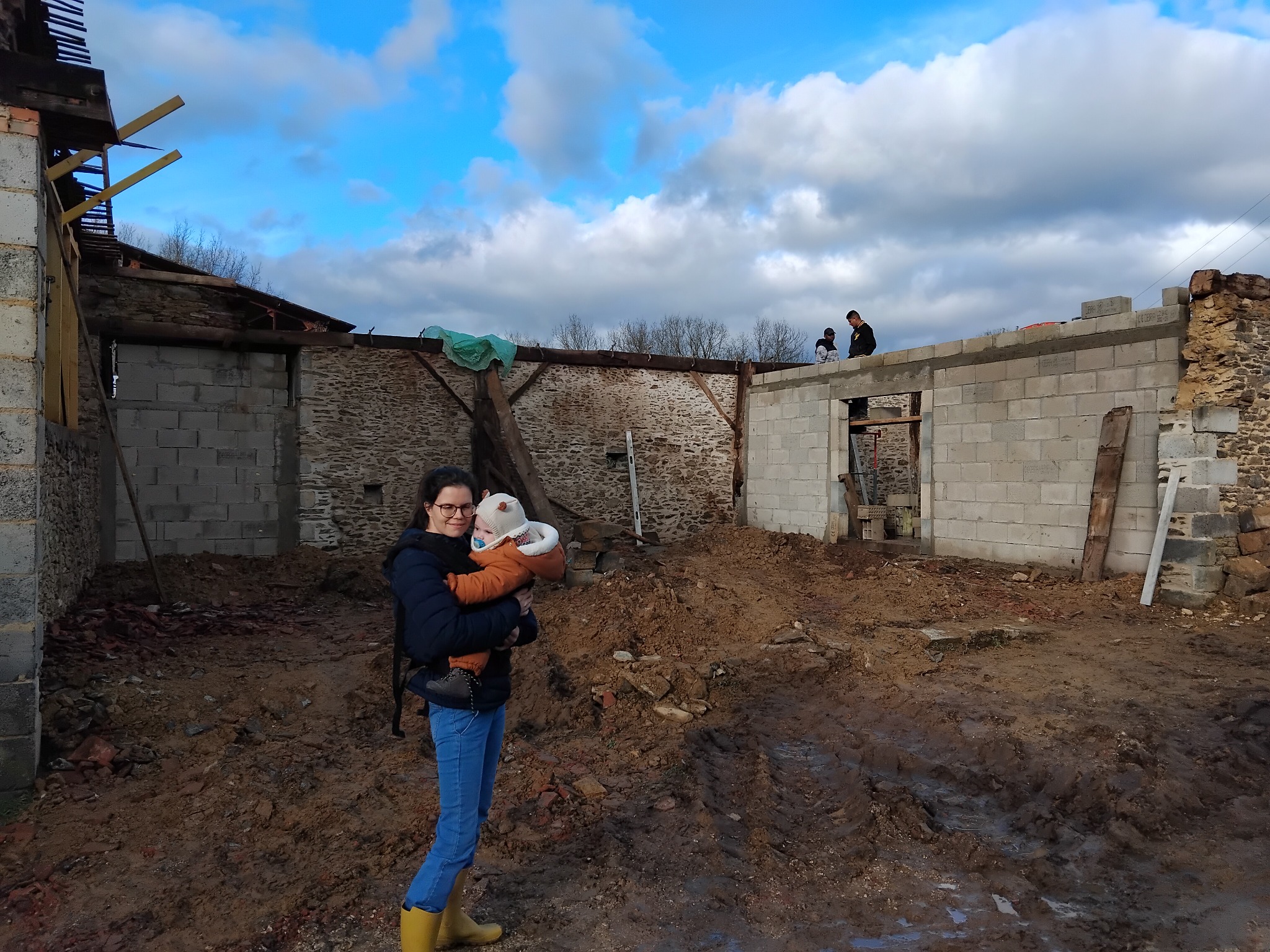 Vie de famille pendant le chantier
